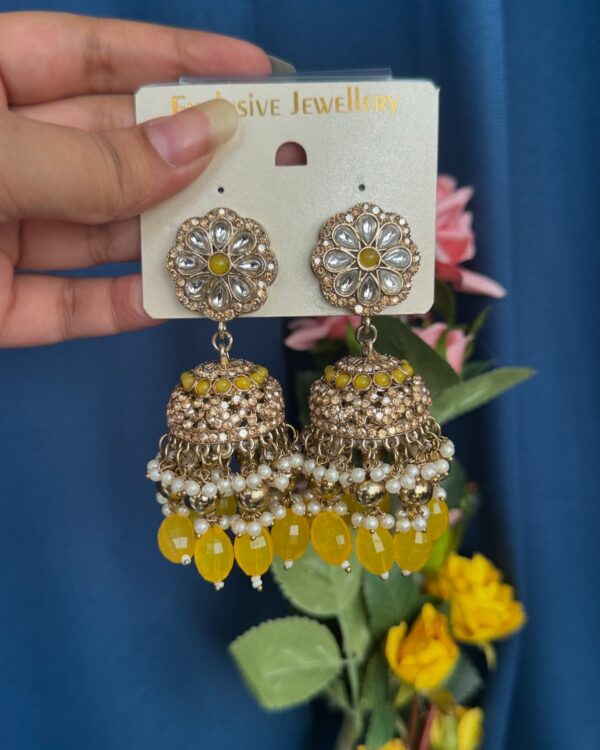 Rakshita Kundan Jhumka - Yellow