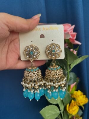 Rakshita Kundan Jhumka – Light Blue
