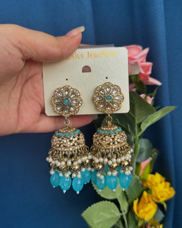 Rakshita Kundan Jhumka - Light Blue
