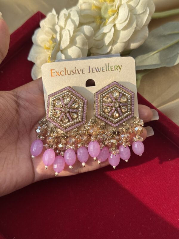 Alfiya Premium Earrings - Lavender