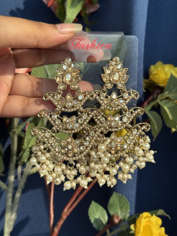 Ragini Premium Earrings - White