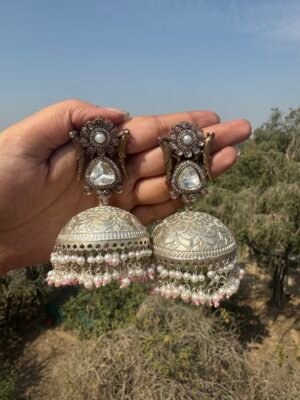 Kiara Kashmiri Jhumka – Light Pink