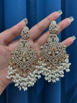 Damini Exclusive Earrings – White