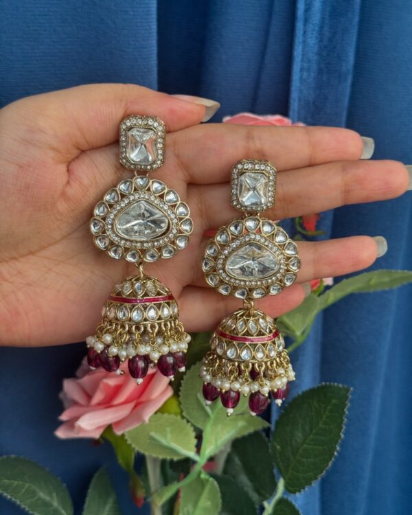 Festive Jhumka - Wine