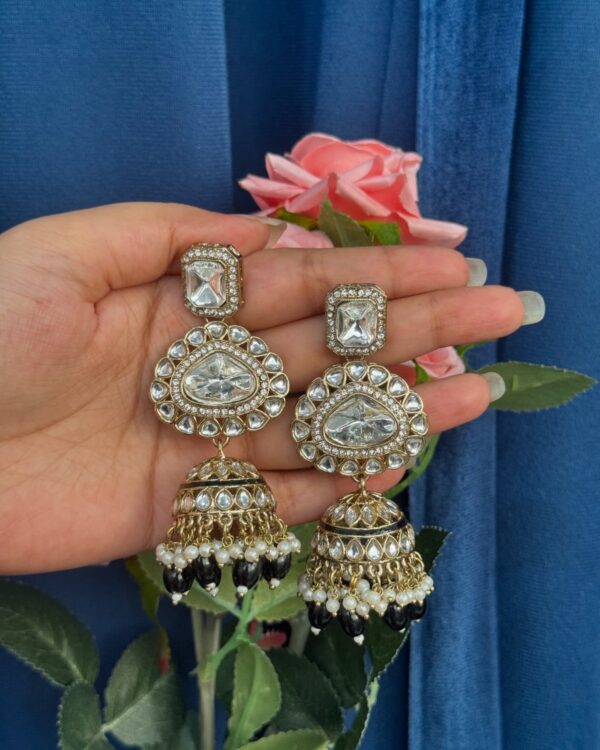 Festive Jhumka - Black