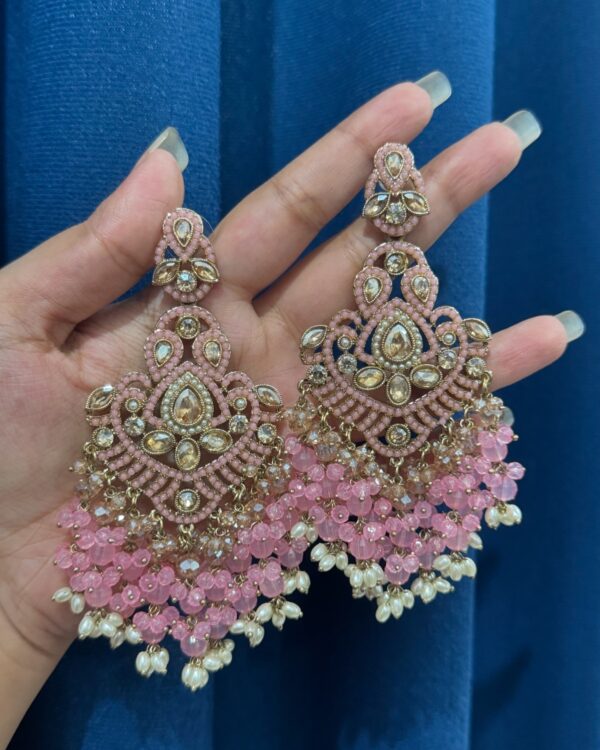 Damini Exclusive Earrings - Light Pink
