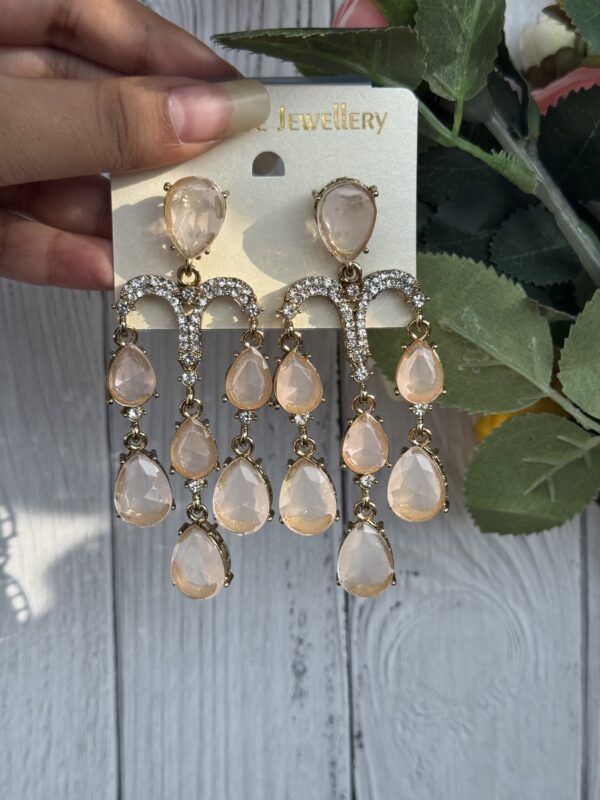 Emily Stone Earrings- Blush Pink