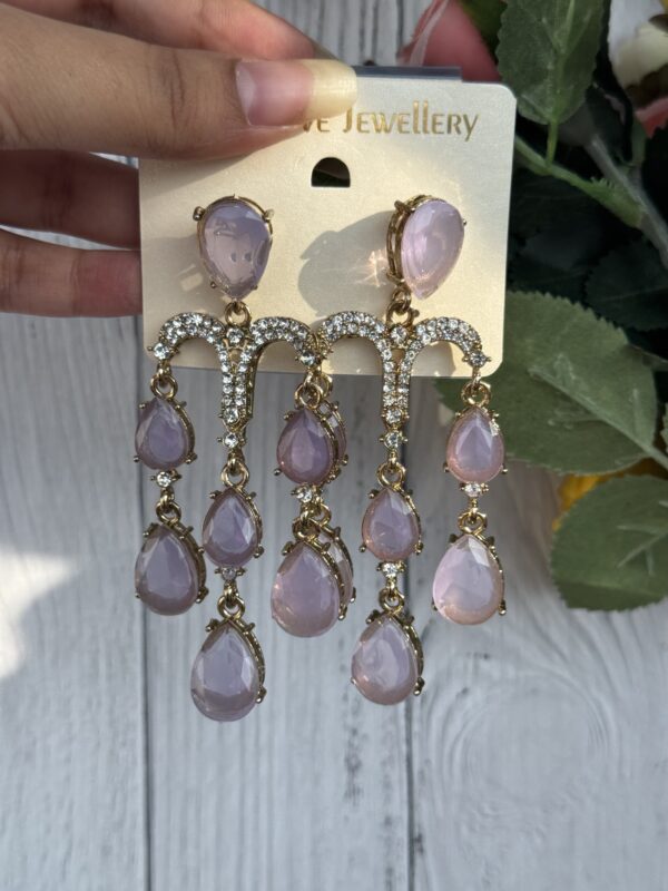 Emily Stone Earrings- Lavender