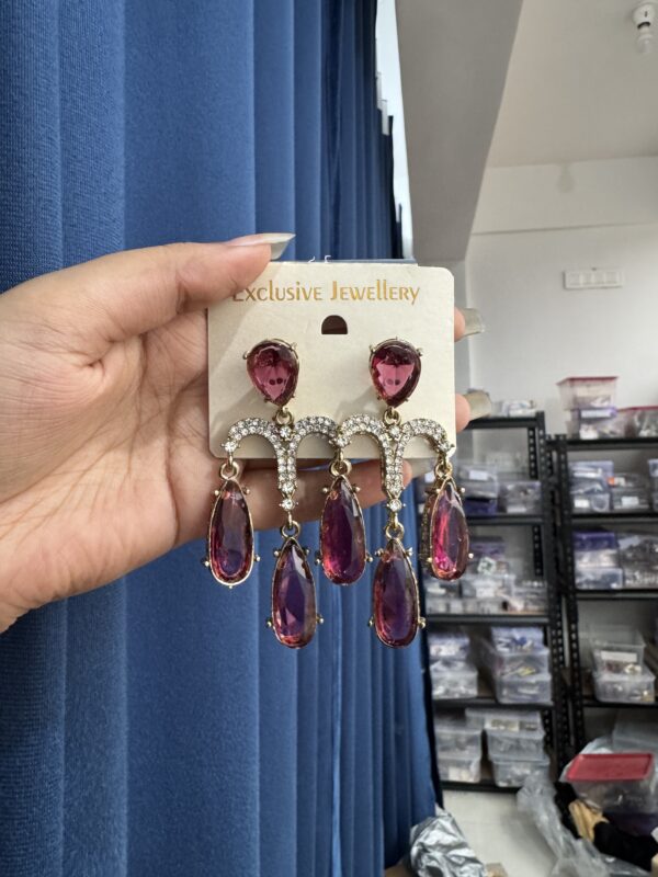 Jhanvi Stone Dangler - Wine