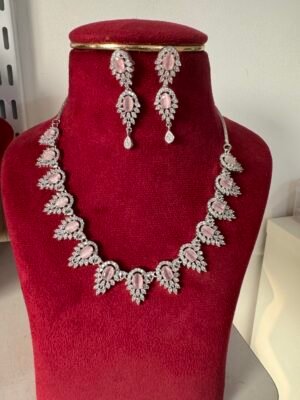 Asmita American Diamond Set – Pink
