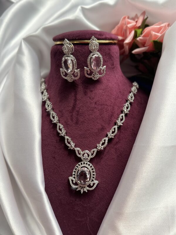 Jaspreet Premium American Diamond Set - White