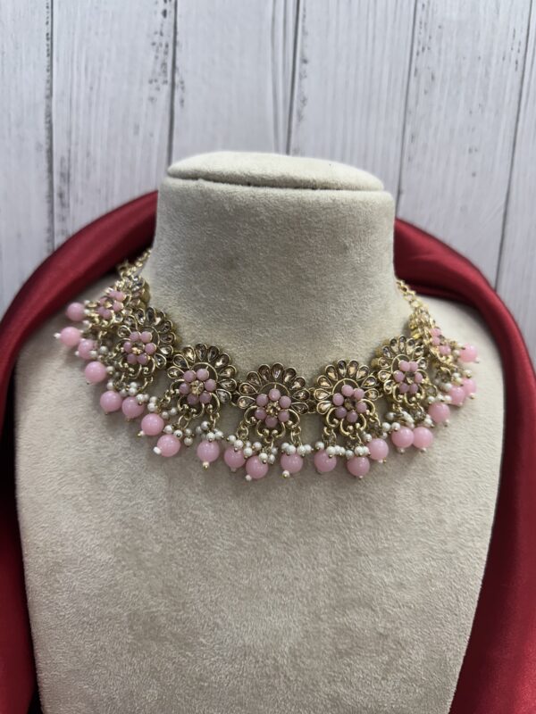 Smriti Kundan Set - Light Pink - Image 2