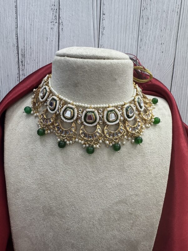 Dharni Premium Kundan Set - Dark Green