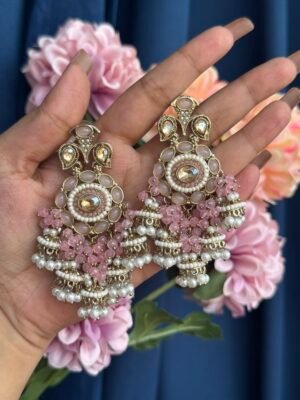 Purvi Premium Earrings – Light Pink