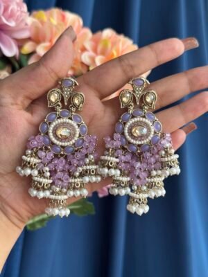 Purvi Premium Earrings – Lavender