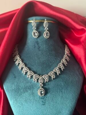 Humaira American Diamond Set – White