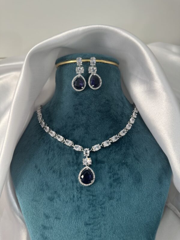 Rubina American Diamond Set - Purple