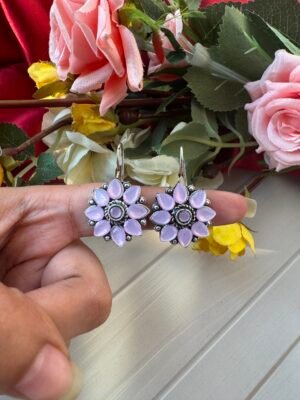 Daily Wear Flower Earrings – Lavender