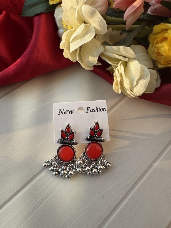 Daily Wear Unique Earrings - Red