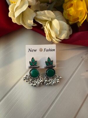 Daily Wear Unique Earrings – Dark Green