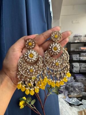 Nayantara Ethnic Earrings – Yellow