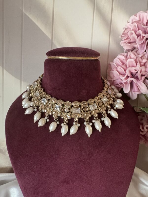 Mohini Premium Kundan Set - White - Image 2