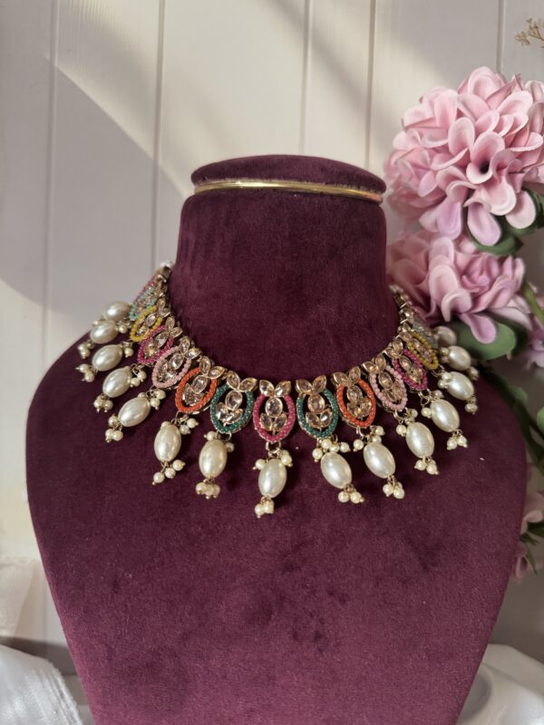 Megha Premium Kundan Set - Multi - Image 2