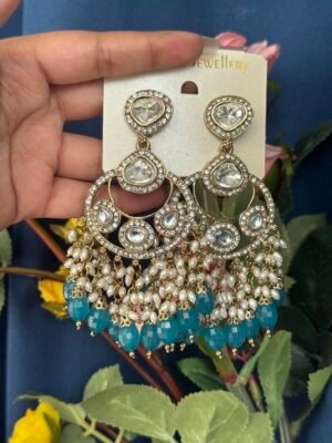 Falguni Kundan Beauty – Teal Blue