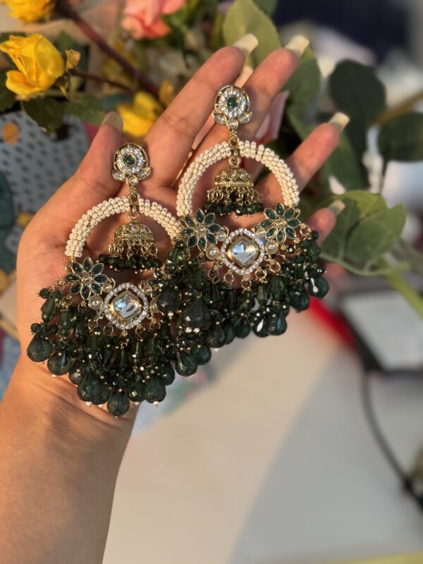 Sameeksha Ethnic Earrings - Green