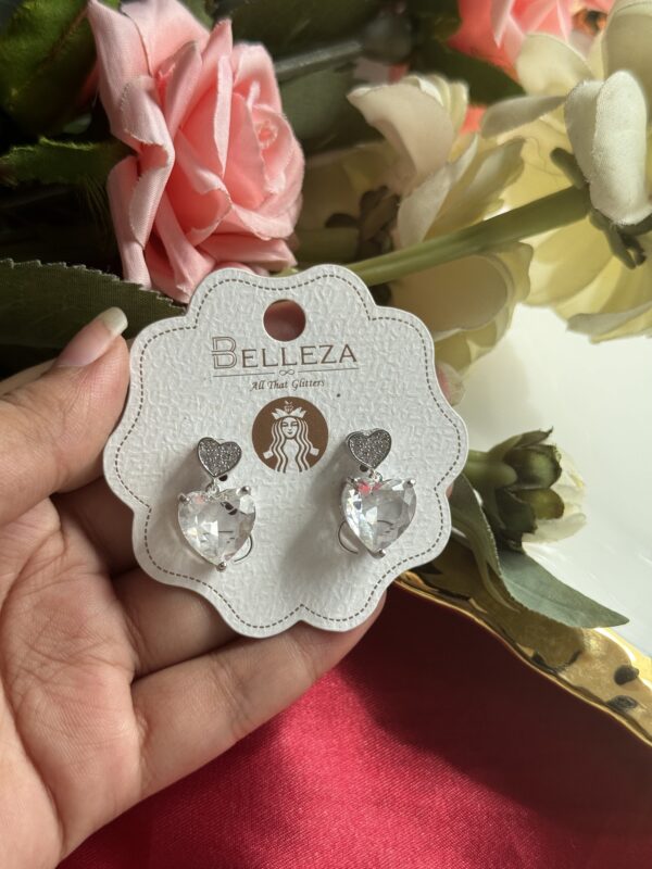Silver Heart Anti Tarnish Earrings