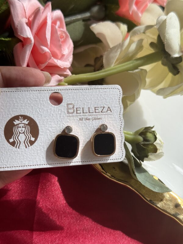 Unique Black Anti Tarnish Earrings