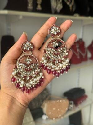 Varsha Ethnic Earrings – Purple