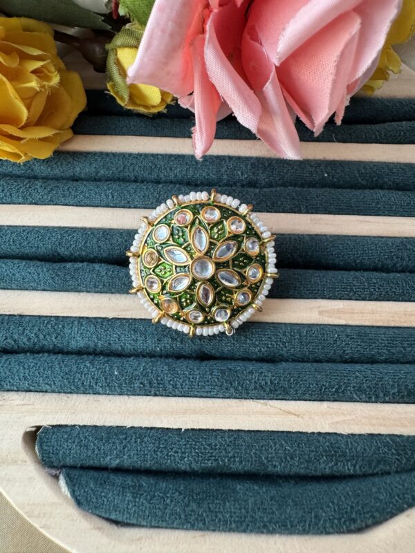Meenakari Ring - Green