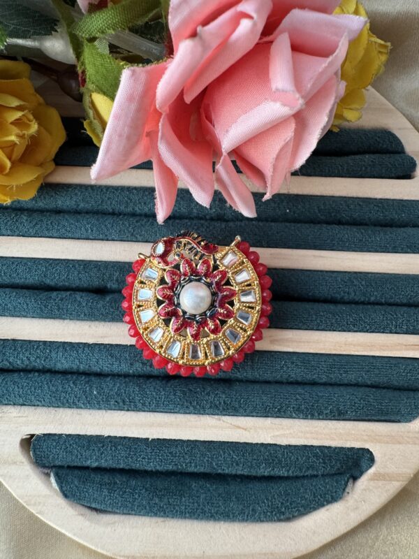 Sara Meenakari Ring - Red