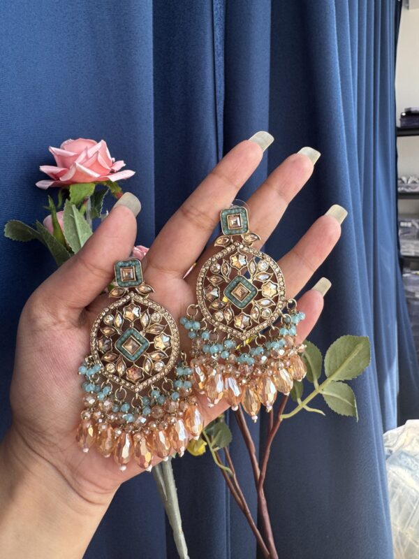 Jasmine Premium Earrings - Light Blue