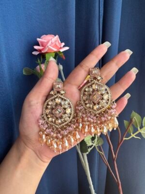 Jasmine Premium Earrings – Light Pink