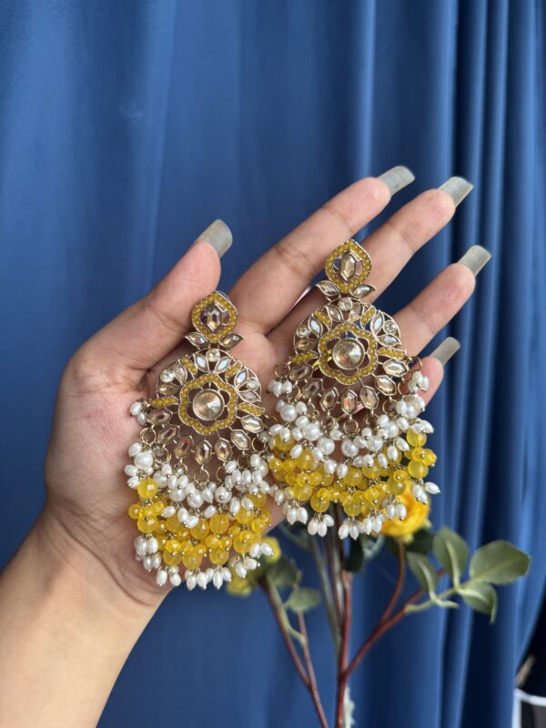 Alka Premium Earrings - Yellow