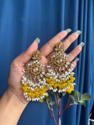 Alka Premium Earrings – Yellow