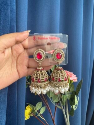 Kaashvi Jhumka – Dark Pink