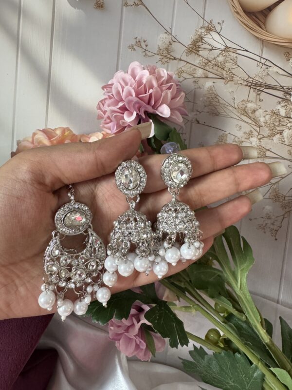 Silver Kundan Set - New - Image 3