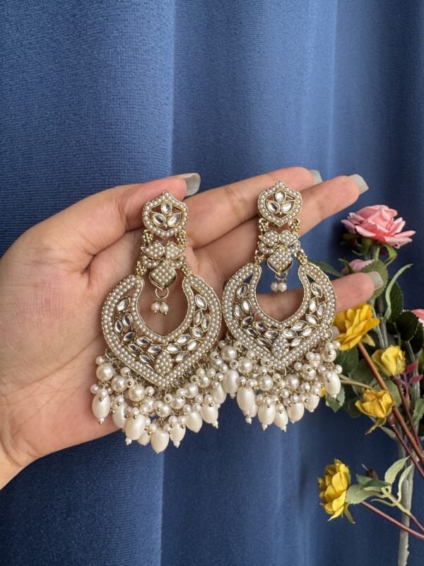 Yuvana Premium Earrings - White
