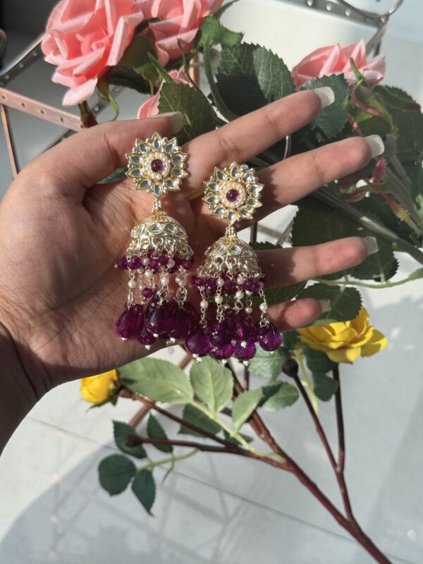 Ambika Jhumka - Purple