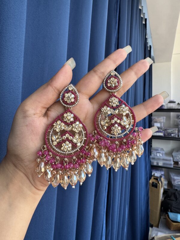 Sanvi Kundan Beauty - Dark Pink