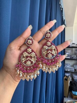 Sanvi Kundan Beauty – Dark Pink