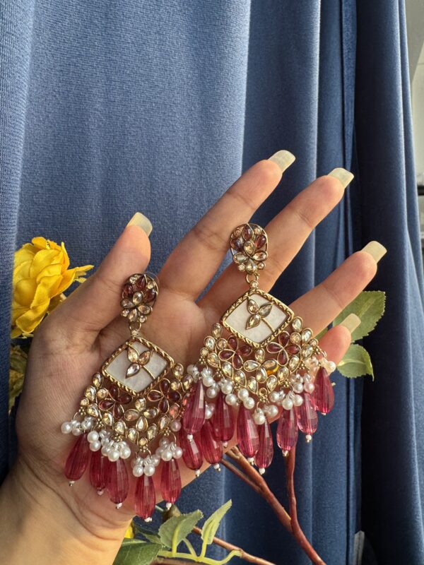 Muskaan Ethnic Earrings - Wine