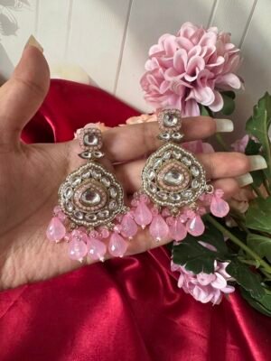 Jhansi Premium Earrings – Light Pink