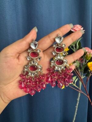 Fathima Sleek Earrings – Wine