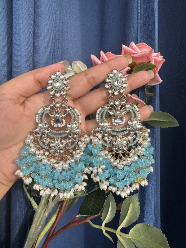 Nia Premium Earrings - Light Blue