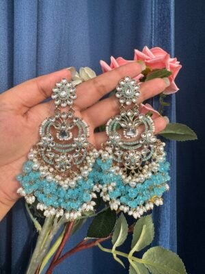 Nia Premium Earrings – Light Blue