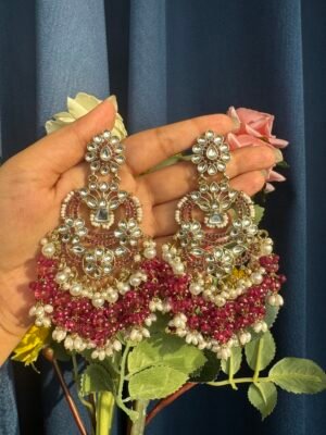 Nia Premium Earrings – Wine